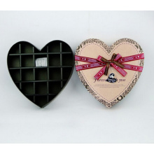Caixa de chocolate com forma de coração, caixa com divisor 18